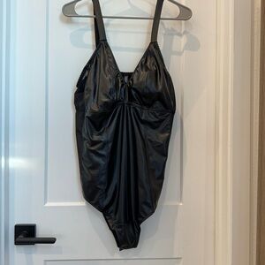 Torrid Black Bodysuit with Plunging Neckline